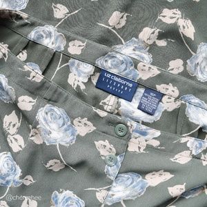 LIZSPORT Petite | Button Floral Midi Skirt